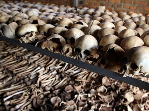 The unburied bones of victims of the Rwandan Genocide (Image by Flickr)